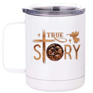 True Story Christmas Nativity Jesus Christian 12 oz Stainless Steel Tumbler Cup