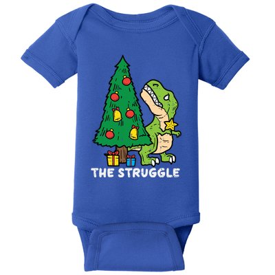 The Struggle Cute Trex Dino Funny Christmas Toddler Boys Gift Baby Bodysuit