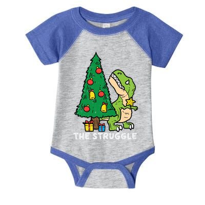 The Struggle Cute Trex Dino Funny Christmas Toddler Boys Gift Infant Baby Jersey Bodysuit