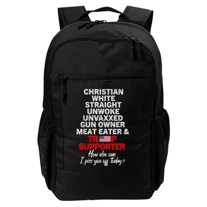 Trump Supporter Christian White Straight Unwoke Unvaxxed Backpack