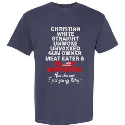 Trump Supporter Christian White Straight Unwoke Unvaxxed Garment-Dyed Heavyweight T-Shirt