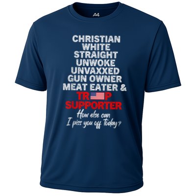 Trump Supporter Christian White Straight Unwoke Unvaxxed Performance Shirt