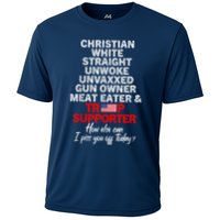 Trump Supporter Christian White Straight Unwoke Unvaxxed Cooling Performance Crew T-Shirt