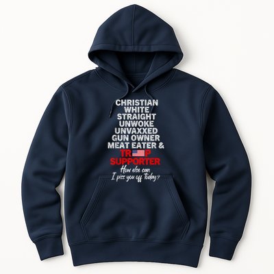 Trump Supporter Christian White Straight Unwoke Unvaxxed Hoodie