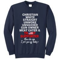 Trump Supporter Christian White Straight Unwoke Unvaxxed Sweatshirt