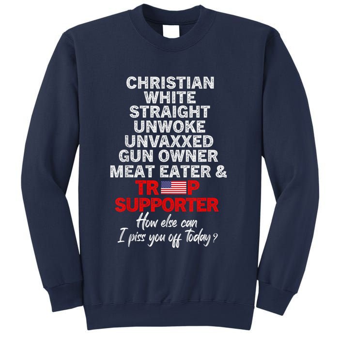Trump Supporter Christian White Straight Unwoke Unvaxxed Sweatshirt