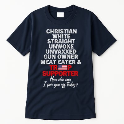 Trump Supporter Christian White Straight Unwoke Unvaxxed Tall T-Shirt