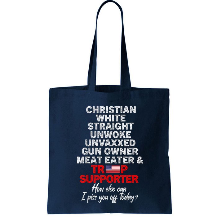 Trump Supporter Christian White Straight Unwoke Unvaxxed Bag