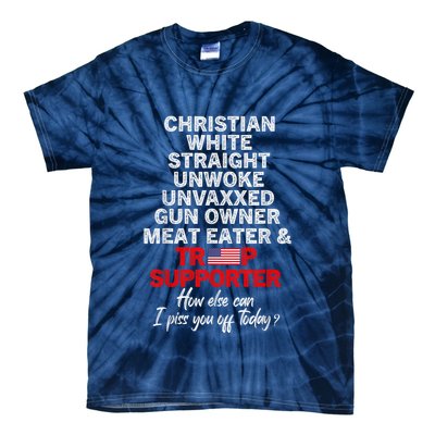 Trump Supporter Christian White Straight Unwoke Unvaxxed Tie-Dye T-Shirt