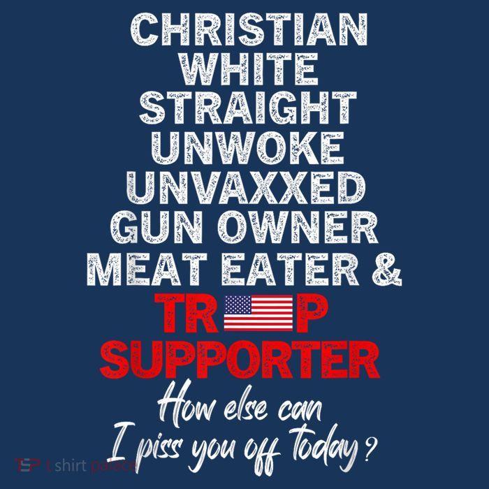 Trump Supporter Christian White Straight Unwoke Unvaxxed Tank Top