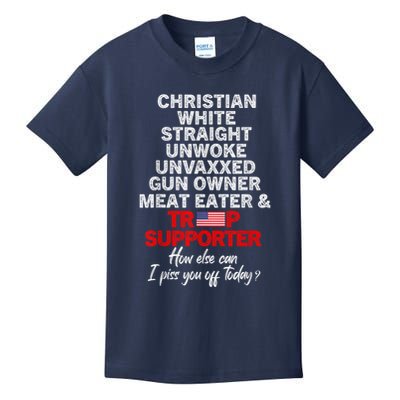 Trump Supporter Christian White Straight Unwoke Unvaxxed Kids T-Shirt