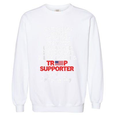 Trump Supporter Christian White Straight Unwoke Unvaxxed Garment-Dyed Sweatshirt