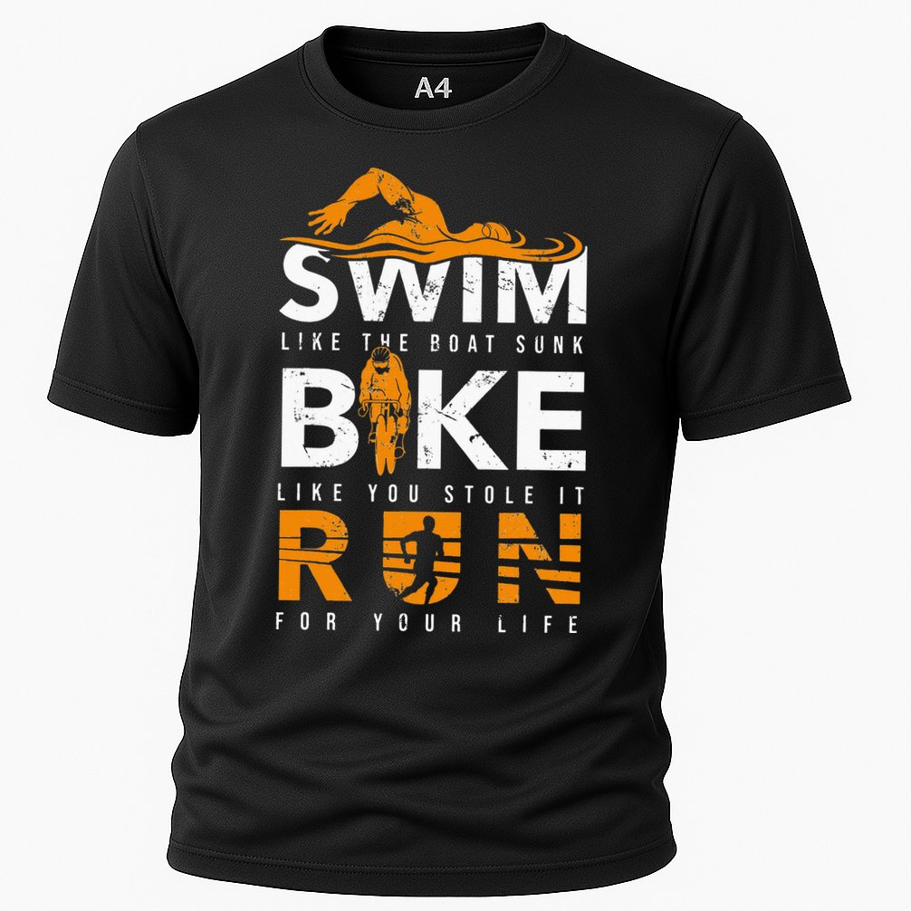 Triathlon Swimming Cycling Running Cooling Performance Crew T-Shirt
