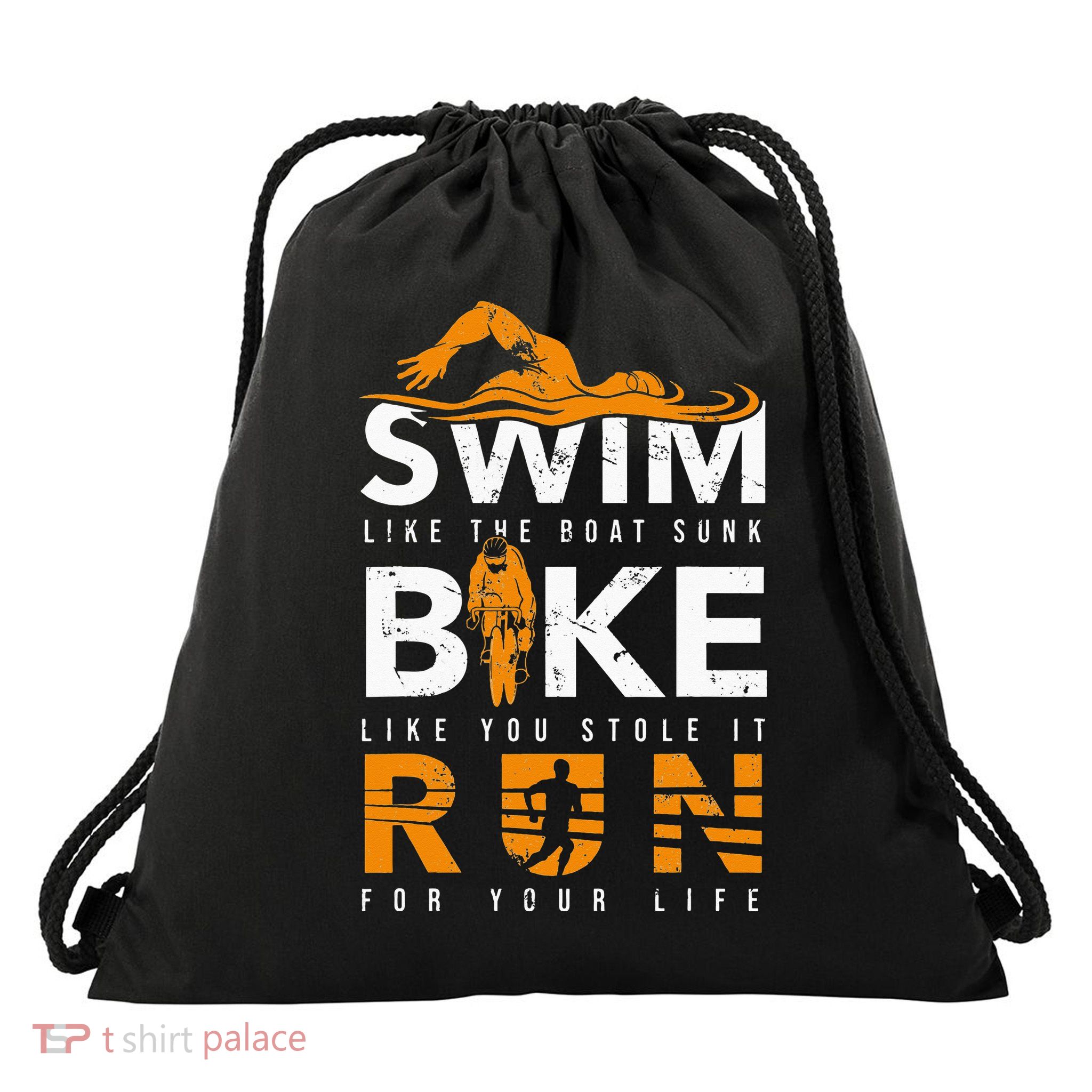 Triathlon Swimming Cycling Running Drawstring Bag