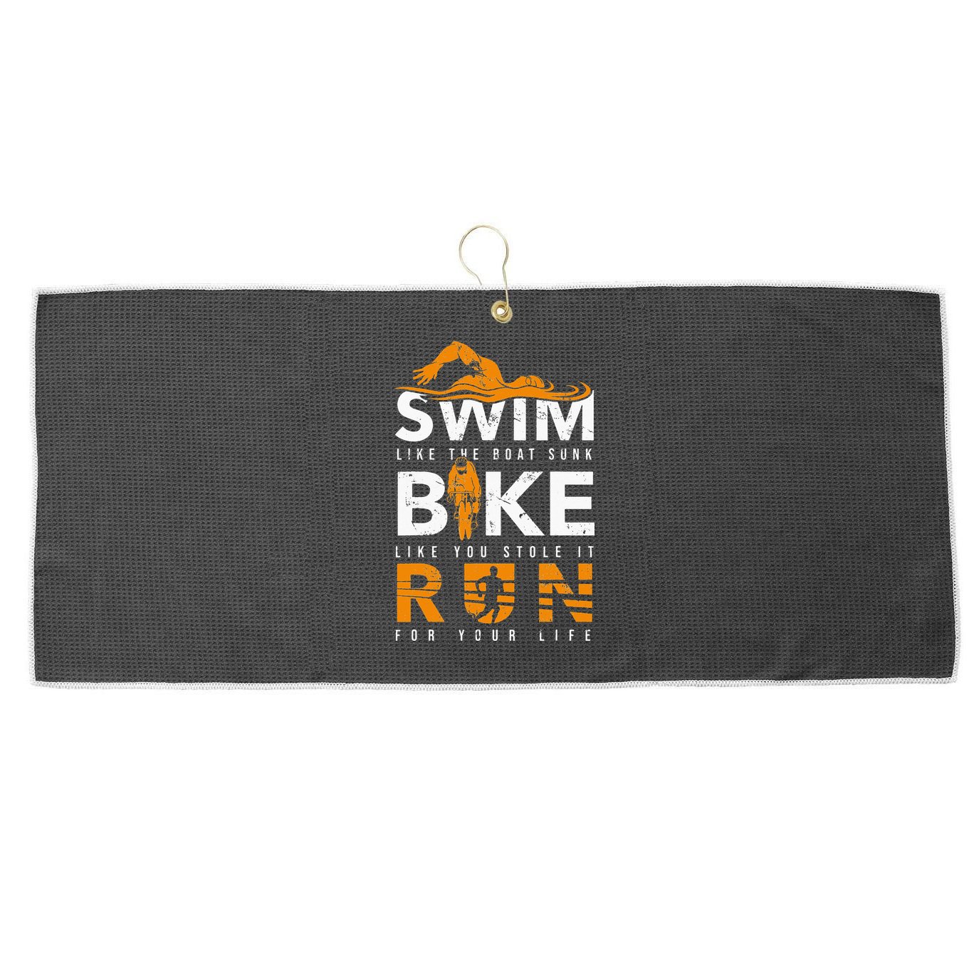 Triathlon Swimming Cycling Running Large Microfiber Waffle Golf Towel