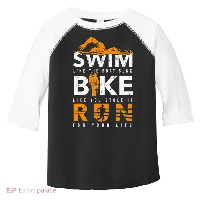 Triathlon Swimming Cycling Running Toddler Fine Jersey T-Shirt