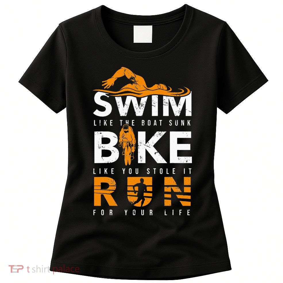 Triathlon Swimming Cycling Running Womens T-Shirt