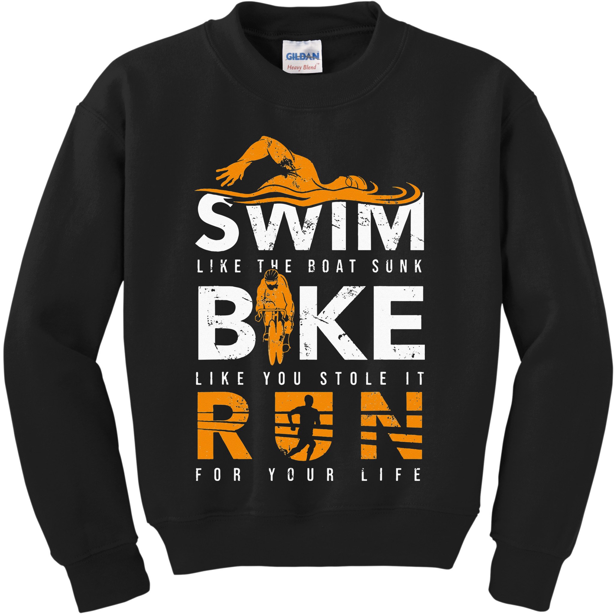 Triathlon Swimming Cycling Running Kids Sweatshirt