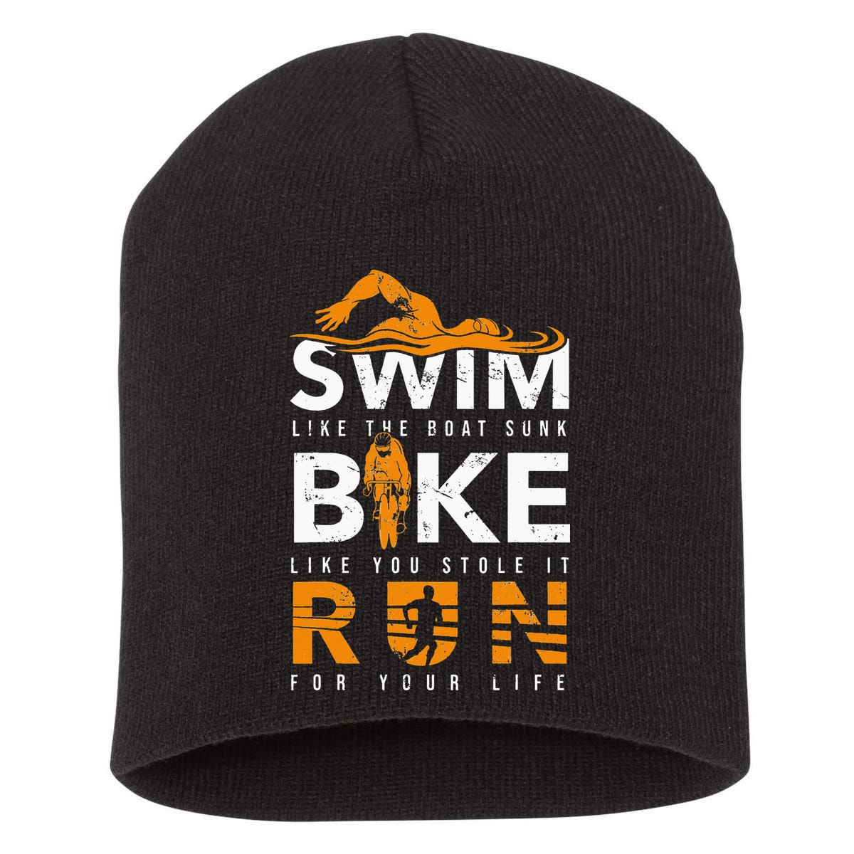 Triathlon Swimming Cycling Running Short Acrylic Beanie