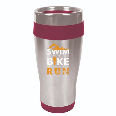 Triathlon Swimming Cycling Running 16oz Travel Tumbler