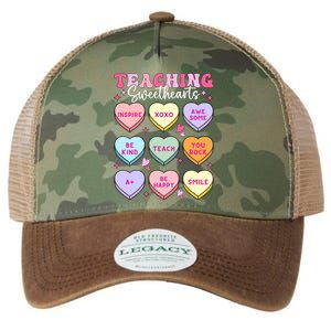 Teaching Sweethearts Candy Heart Teacher Valentines Day Cute Cool Gift Legacy Tie Dye Trucker Hat