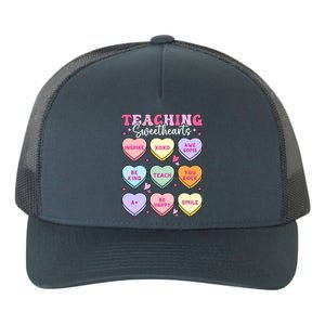 Teaching Sweethearts Candy Heart Teacher Valentines Day Cute Cool Gift Yupoong Adult 5-Panel Trucker Hat