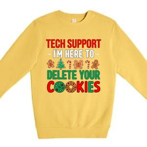 Tech Support Christmas Cookies Funny Christmas Premium Crewneck Sweatshirt