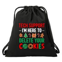 Tech Support Christmas Cookies Funny Christmas Drawstring Bag
