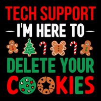 Tech Support Christmas Cookies Funny Christmas Drawstring Bag