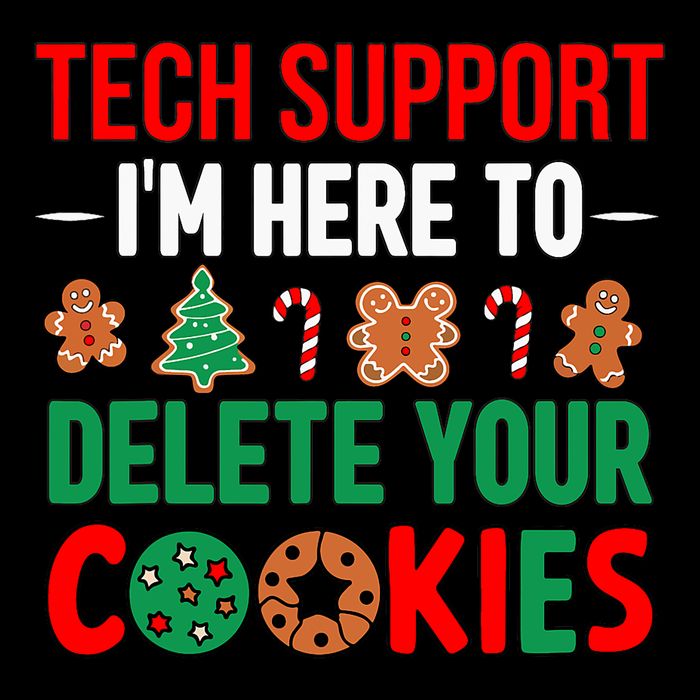 Tech Support Christmas Cookies Funny Christmas Drawstring Bag