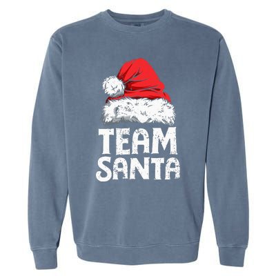 Team Santa Christmas Squad Family Matching Pajamas Garment-Dyed Sweatshirt