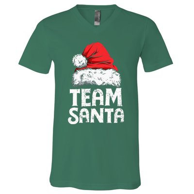 Team Santa Christmas Squad Family Matching Pajamas V-Neck T-Shirt