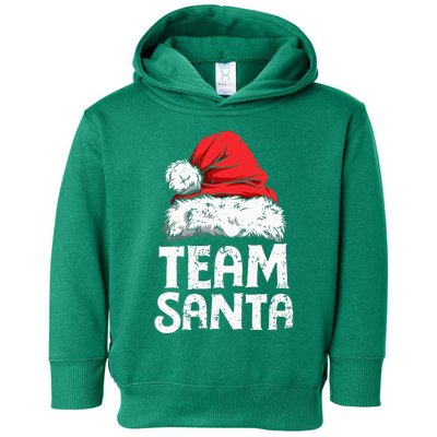 Team Santa Christmas Squad Family Matching Pajamas Toddler Hoodie