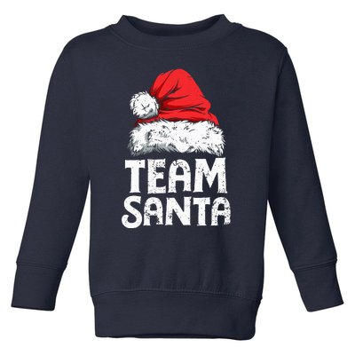 Team Santa Christmas Squad Family Matching Pajamas Toddler Sweatshirt