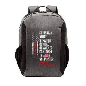 Trump Supporter Christian White Straight Unwoke Unvaxxed Vector Backpack