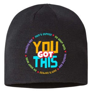 Test STAAR Day Mode On Teacher Testing funny School Sustainable Beanie