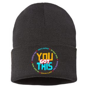 Test STAAR Day Mode On Teacher Testing funny School Sustainable Knit Beanie