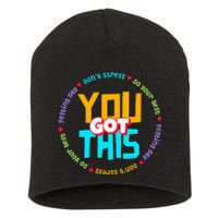 Test STAAR Day Mode On Teacher Testing funny School Short Acrylic Beanie