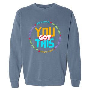 Test STAAR Day Mode On Teacher Testing funny School Garment-Dyed Sweatshirt