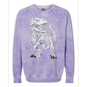 TRex Skeleton Dino Bones Paleontologist Fossil Dinosaur Colorblast Crewneck Sweatshirt