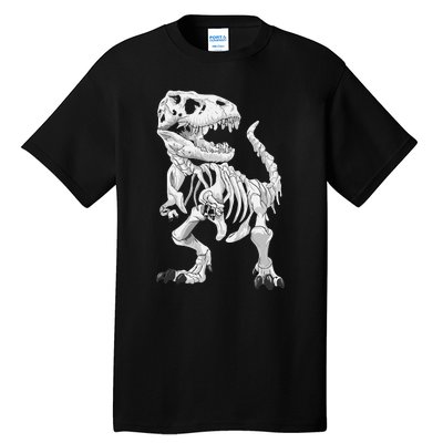 TRex Skeleton Dino Bones Paleontologist Fossil Dinosaur Tall T-Shirt