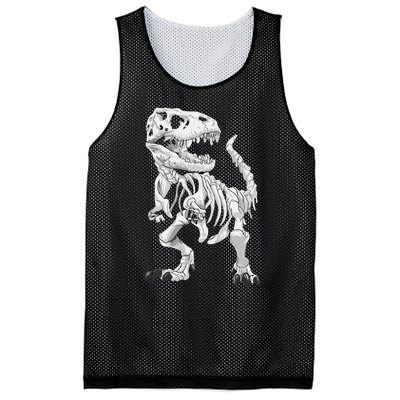 TRex Skeleton Dino Bones Paleontologist Fossil Dinosaur Mesh Reversible Basketball Jersey Tank