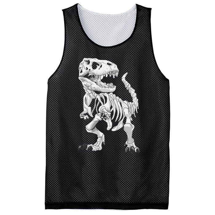 TRex Skeleton Dino Bones Paleontologist Fossil Dinosaur Mesh Reversible Basketball Jersey Tank