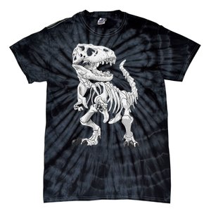 TRex Skeleton Dino Bones Paleontologist Fossil Dinosaur Tie-Dye T-Shirt