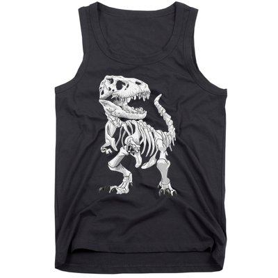 TRex Skeleton Dino Bones Paleontologist Fossil Dinosaur Tank Top