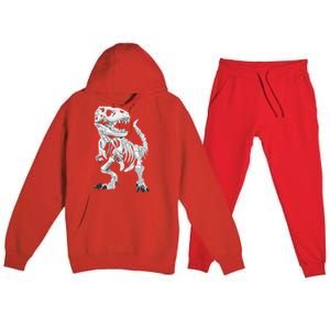 TRex Skeleton Dino Bones Paleontologist Fossil Dinosaur Premium Hooded Sweatsuit Set