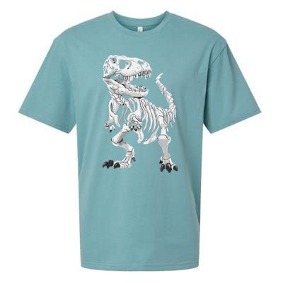 TRex Skeleton Dino Bones Paleontologist Fossil Dinosaur Sueded Cloud Jersey T-Shirt