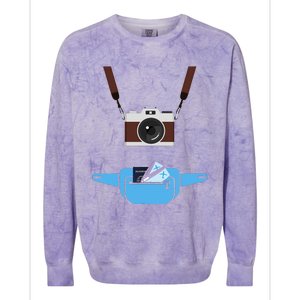 Tourist Spirit Day Camera Passport Fanny Pack Colorblast Crewneck Sweatshirt