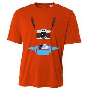 Tourist Spirit Day Camera Passport Fanny Pack Cooling Performance Crew T-Shirt