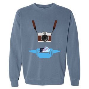 Tourist Spirit Day Camera Passport Fanny Pack Garment-Dyed Sweatshirt